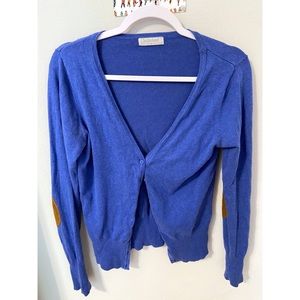 J. CREW Sutherland Cobalt Blue Cardigan w/ Patches